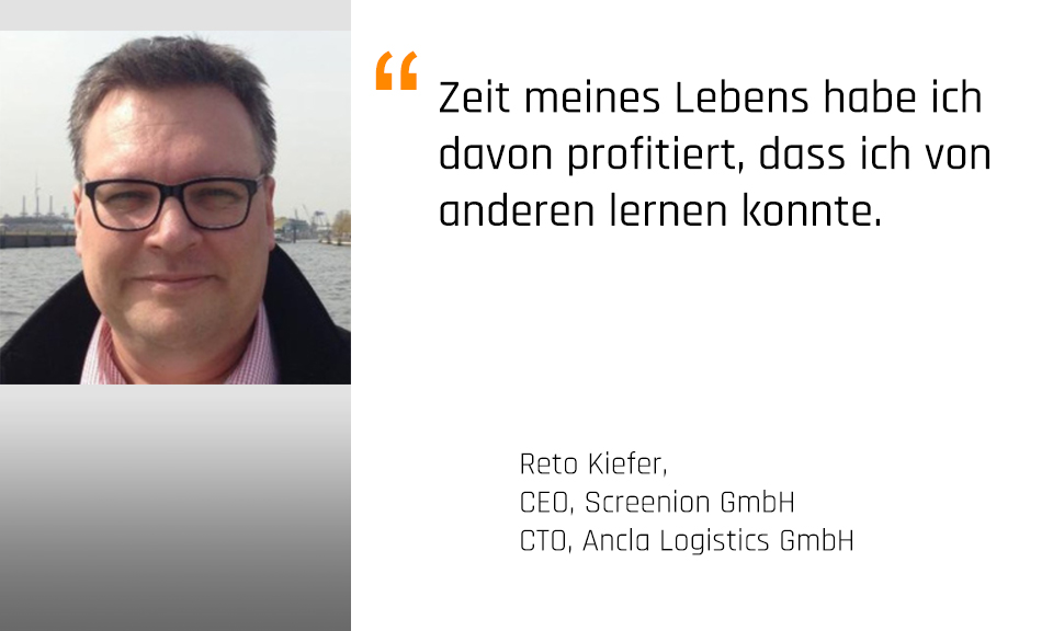 Foto: Reto Kiefer, CEO der Screenion GmbH und Mentor bei den Karrieremachern